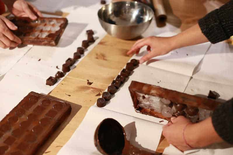 Atelier de fabrication de chocolat belge